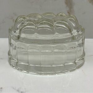 Vintage Thick Clear Glass Jelly Mould British Make